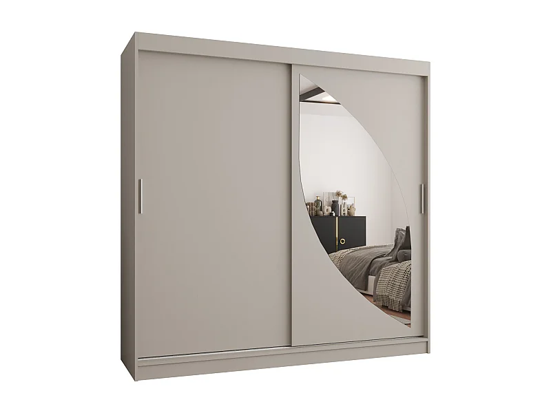 Armoire Milo À Portes Coulissantes 200/200/62 2 portes (Cachemire)