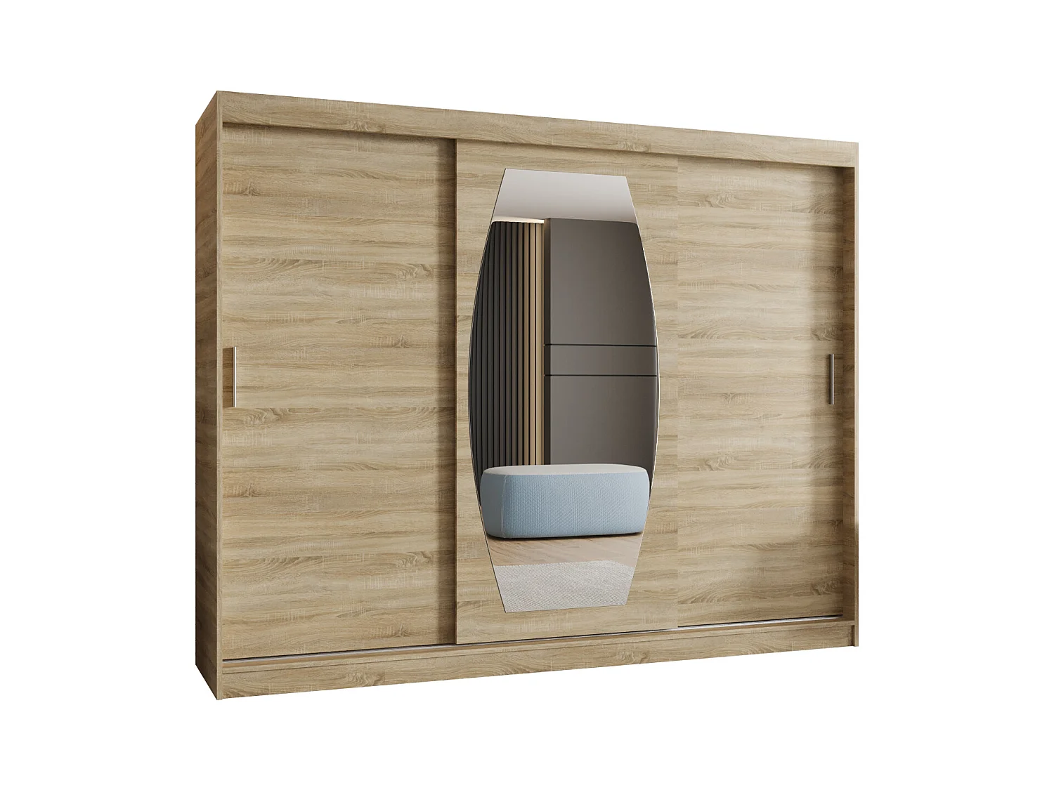 SCHWEBETÜRENSCHRANK ROSSA 200/250/62 3-Türig (Sonoma)