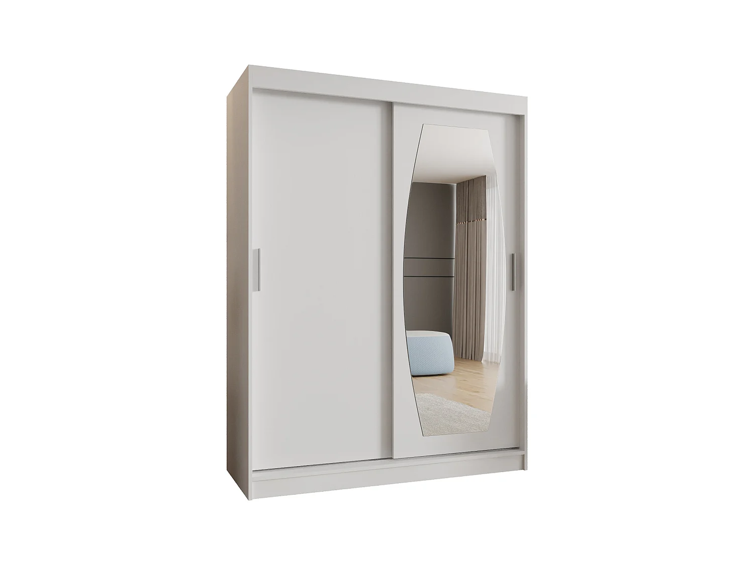 Armoire Rossa À Portes Coulissantes 200/150/62 2 portes (Blanc)