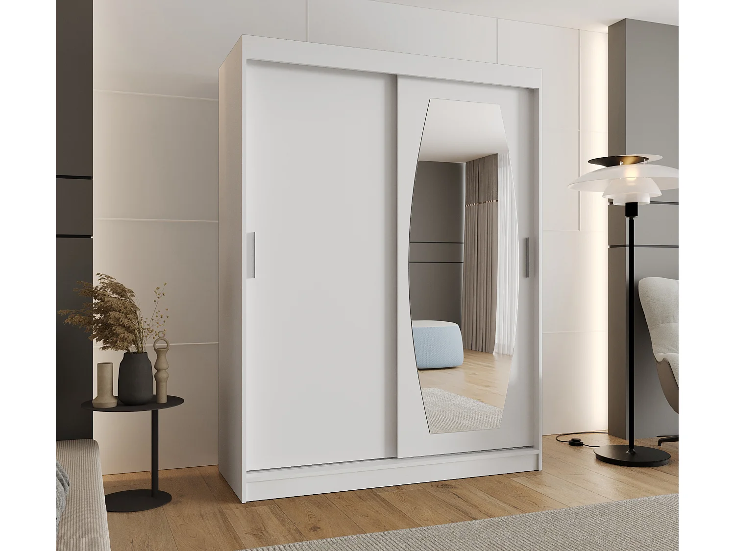 Armoire Rossa À Portes Coulissantes 200/150/62 2 portes (Blanc)