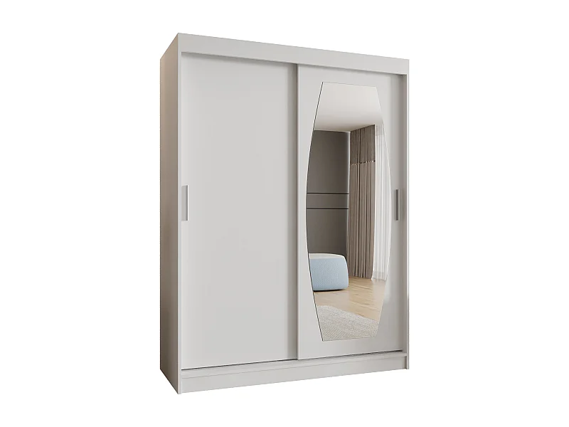 ROSSA kledingkast met schuifdeuren 200/150/62 2 deuren (wit)