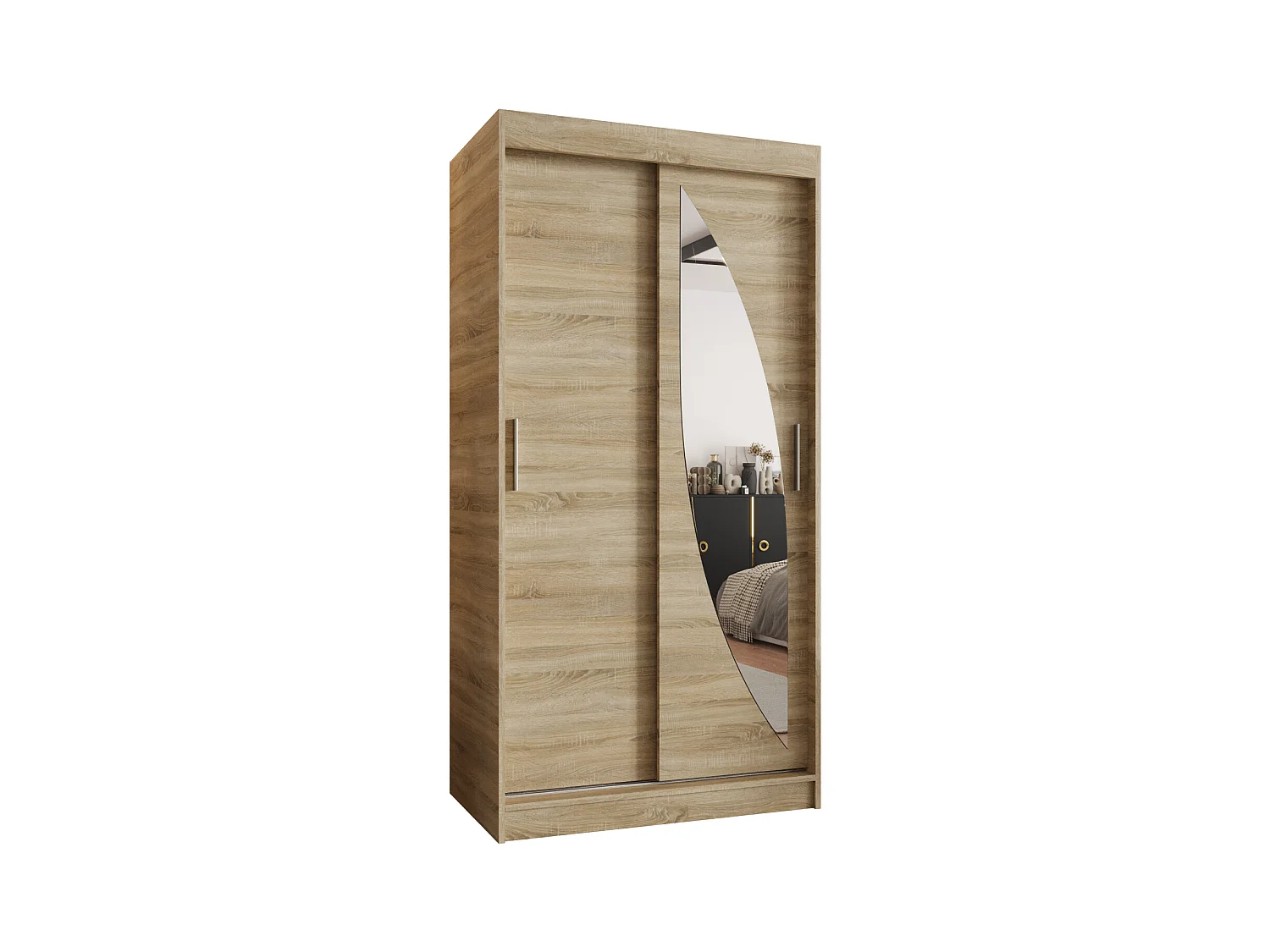 Armoire Milo À Portes Coulissantes 200/100/62 2 portes (Sonoma)