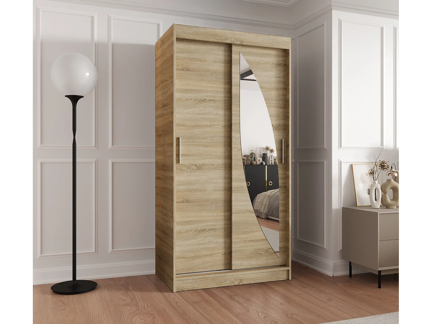 Armario MILO de puertas correderas 200/100/62 2 puertas (sonoma)