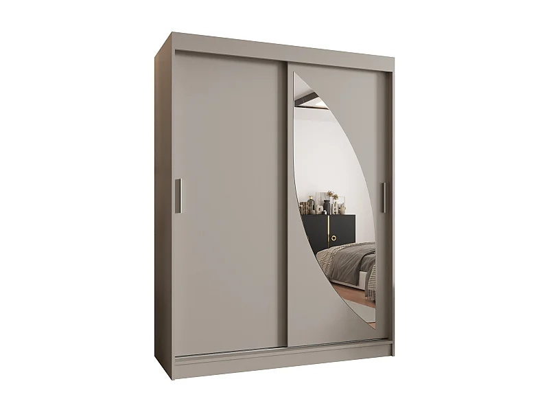 SCHWEBETÜRENSCHRANK MILO 200/150/62 2-Türig (Kaschmir)