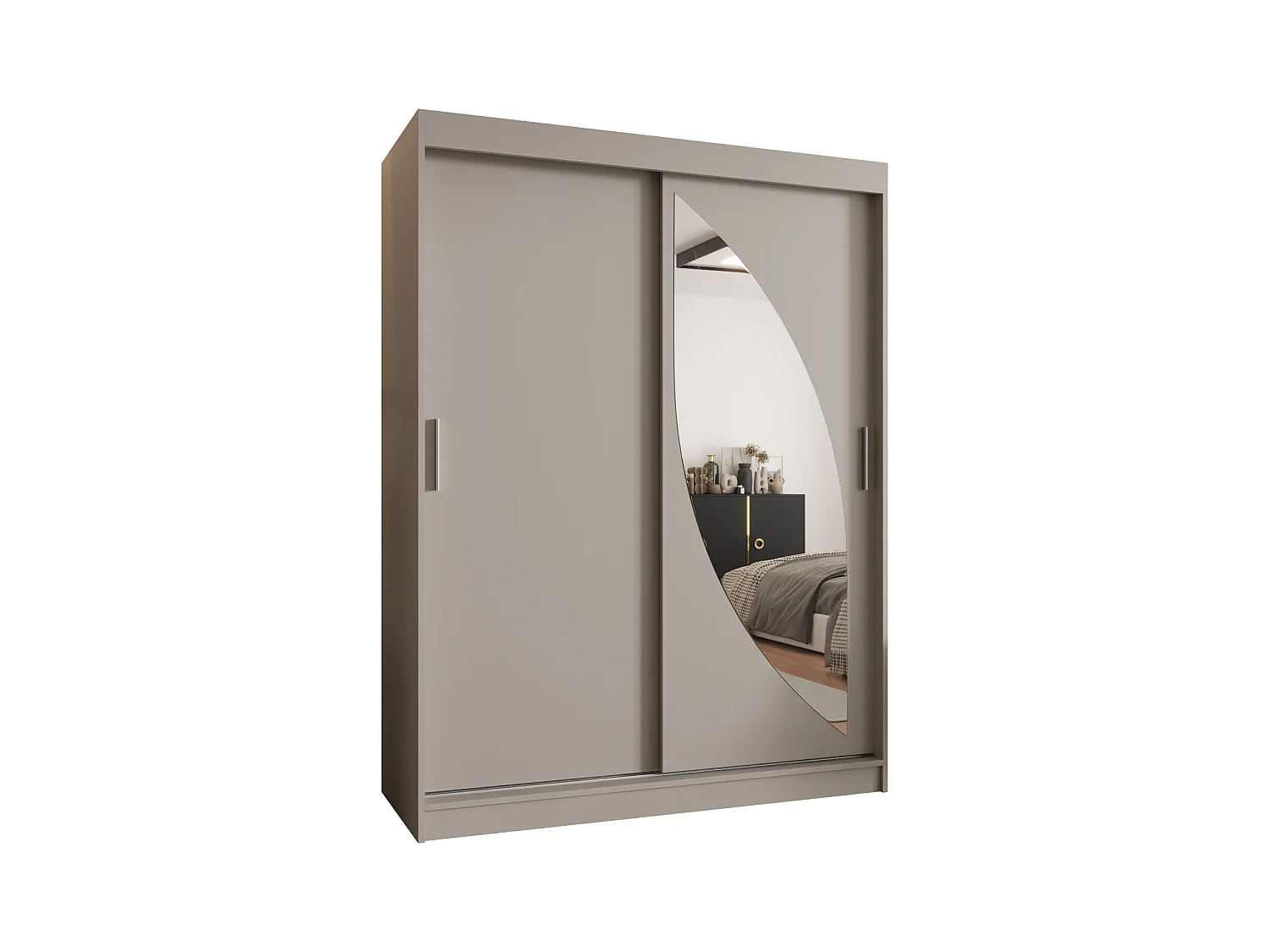Armoire Milo À Portes Coulissantes 200/150/62 2 portes (Cachemire)