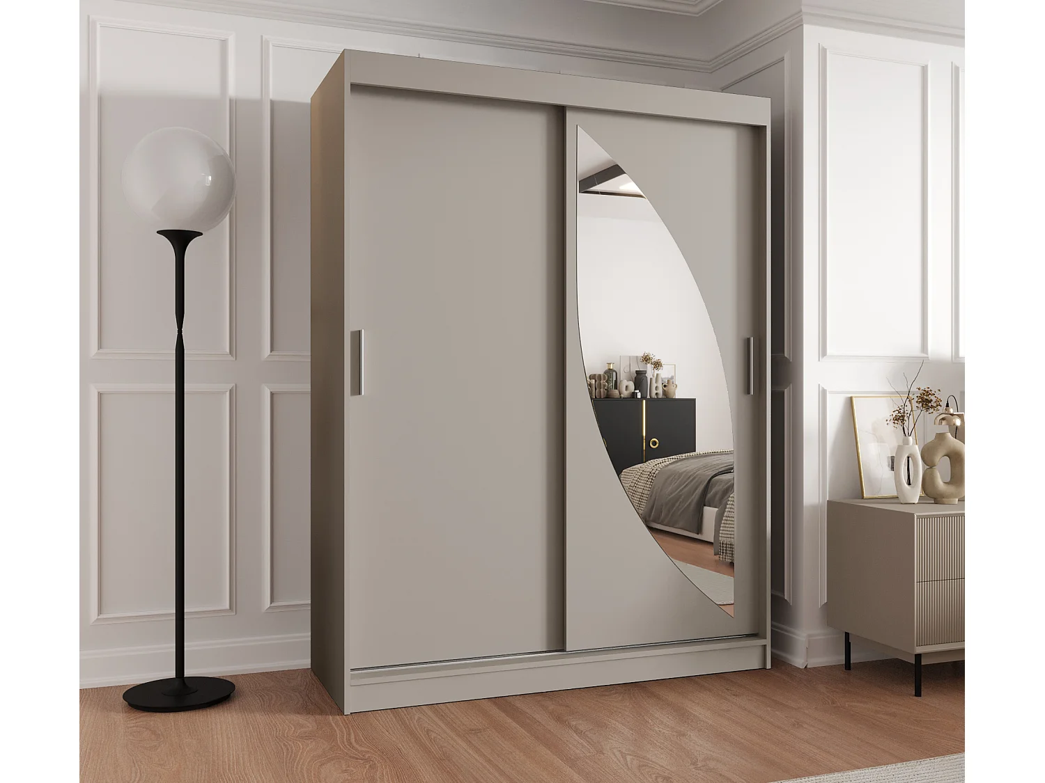 Armario MILO de puertas correderas 200/150/62 2 puertas (cachemira)