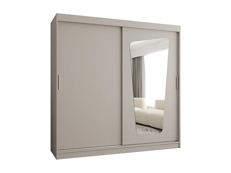 SCHWEBETÜRENSCHRANK MOKA 200/200/62 2-Türig (Kaschmir)