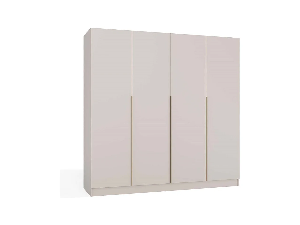 Szafa SENSO 4D | Kaszmir | 200x56,5x200 cm | 4 Drzwi Złote Uchwyty