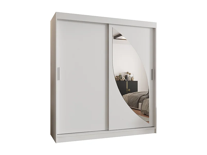 SCHWEBETÜRENSCHRANK MILO 200/180/62 2-Türig (Weiß)