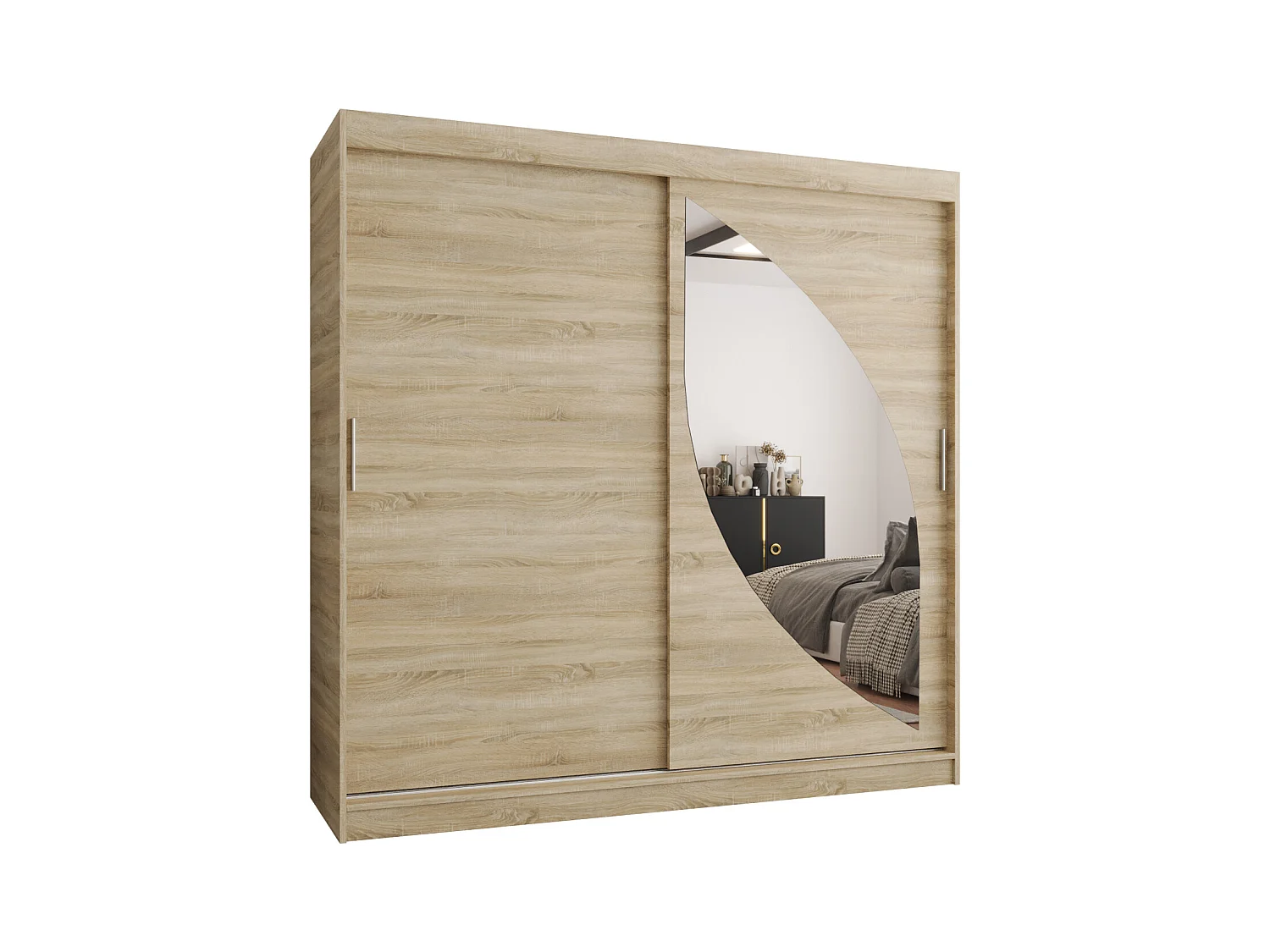 Armoire Milo À Portes Coulissantes 200/200/62 2 portes (Sonoma)