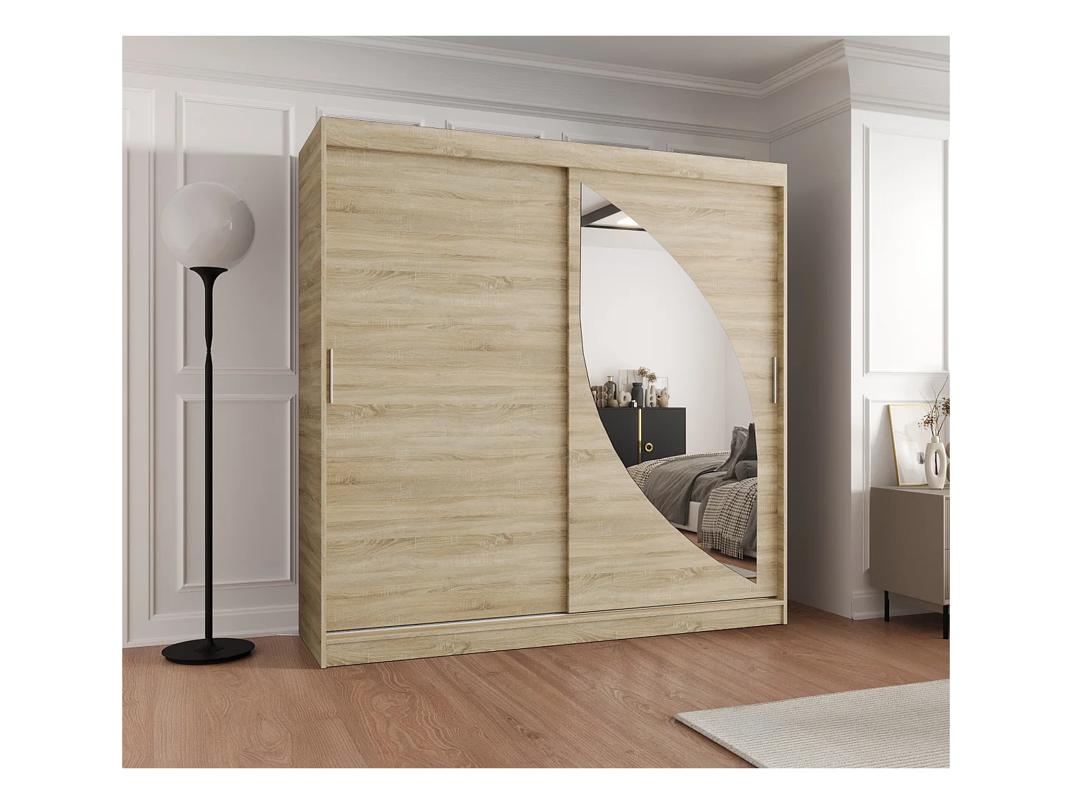 Armoire Milo À Portes Coulissantes 200/200/62 2 portes (Sonoma)