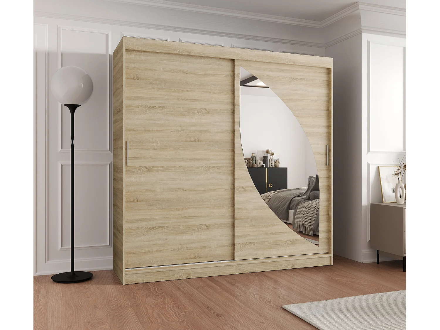 Armoire Milo À Portes Coulissantes 200/200/62 2 portes (Sonoma)