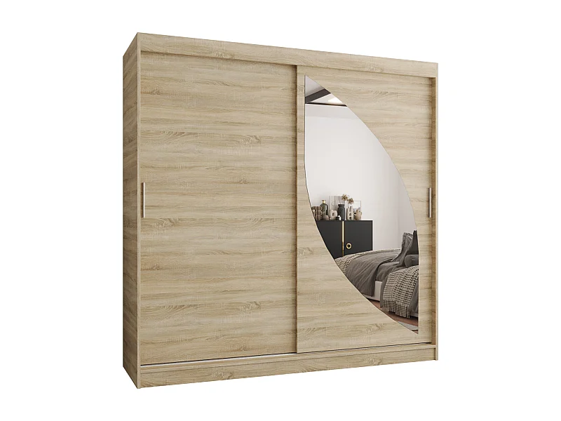 Armoire Milo À Portes Coulissantes 200/200/62 2 portes (Sonoma)