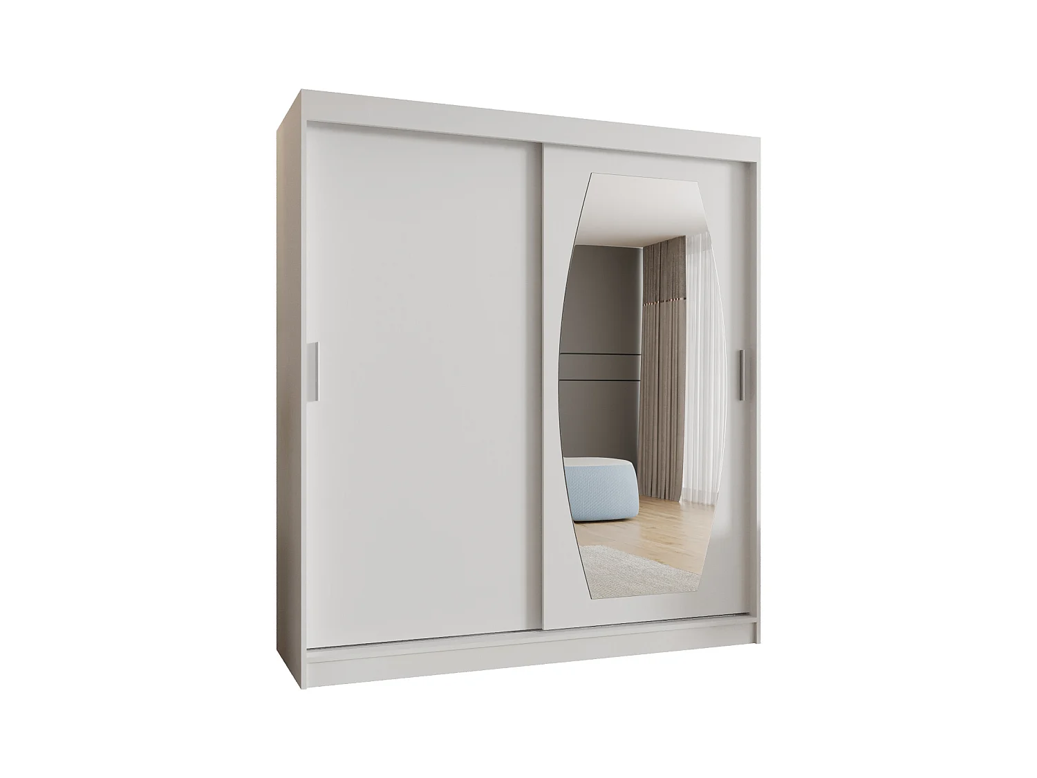 Armoire Rossa À Portes Coulissantes 200/180/62 2 portes (Blanc)