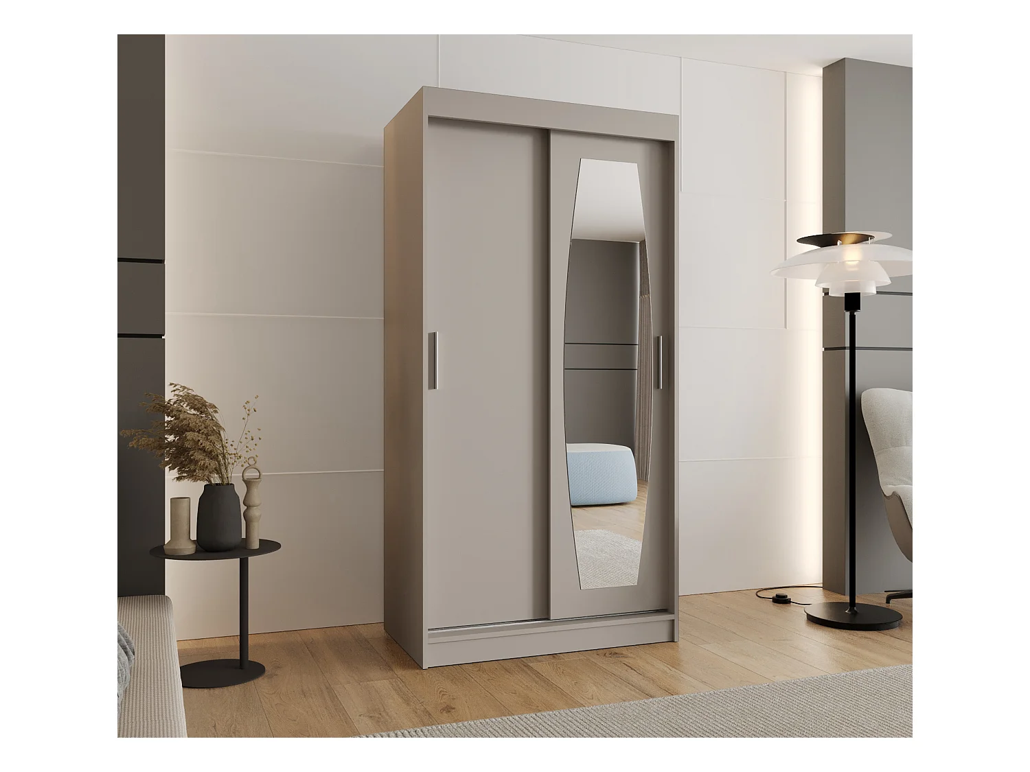 Armoire Rossa À Portes Coulissantes 200/100/62 2 portes (Cachemire)