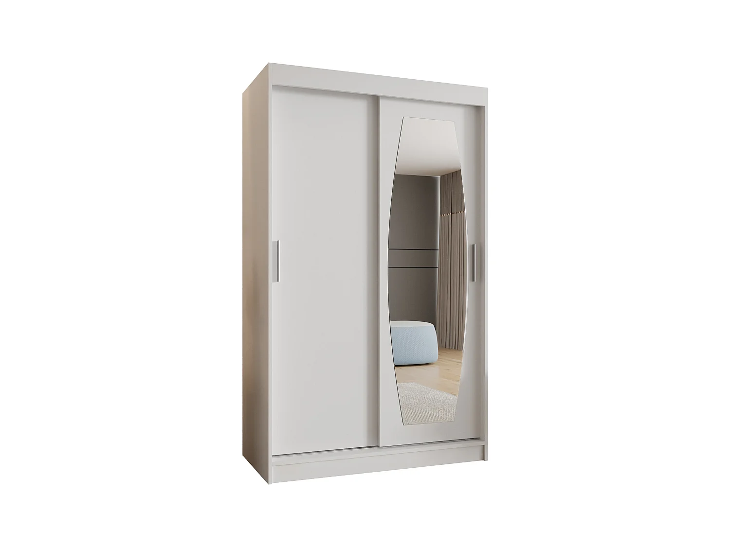 Armoire Rossa À Portes Coulissantes 200/120/62 2 portes (Blanc)