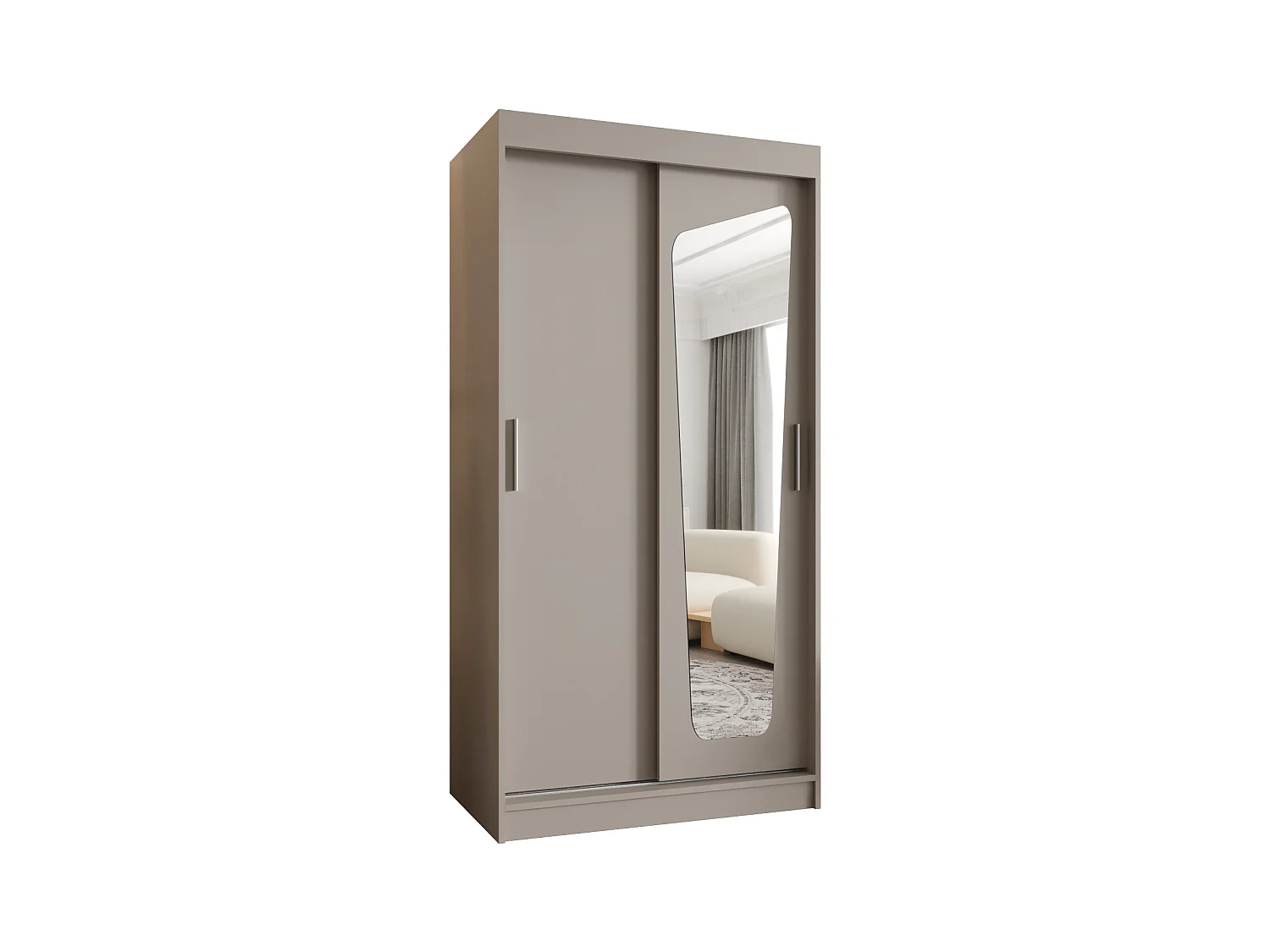 SCHWEBETÜRENSCHRANK MOKA 200/100/62 2-Türig (Kaschmir)