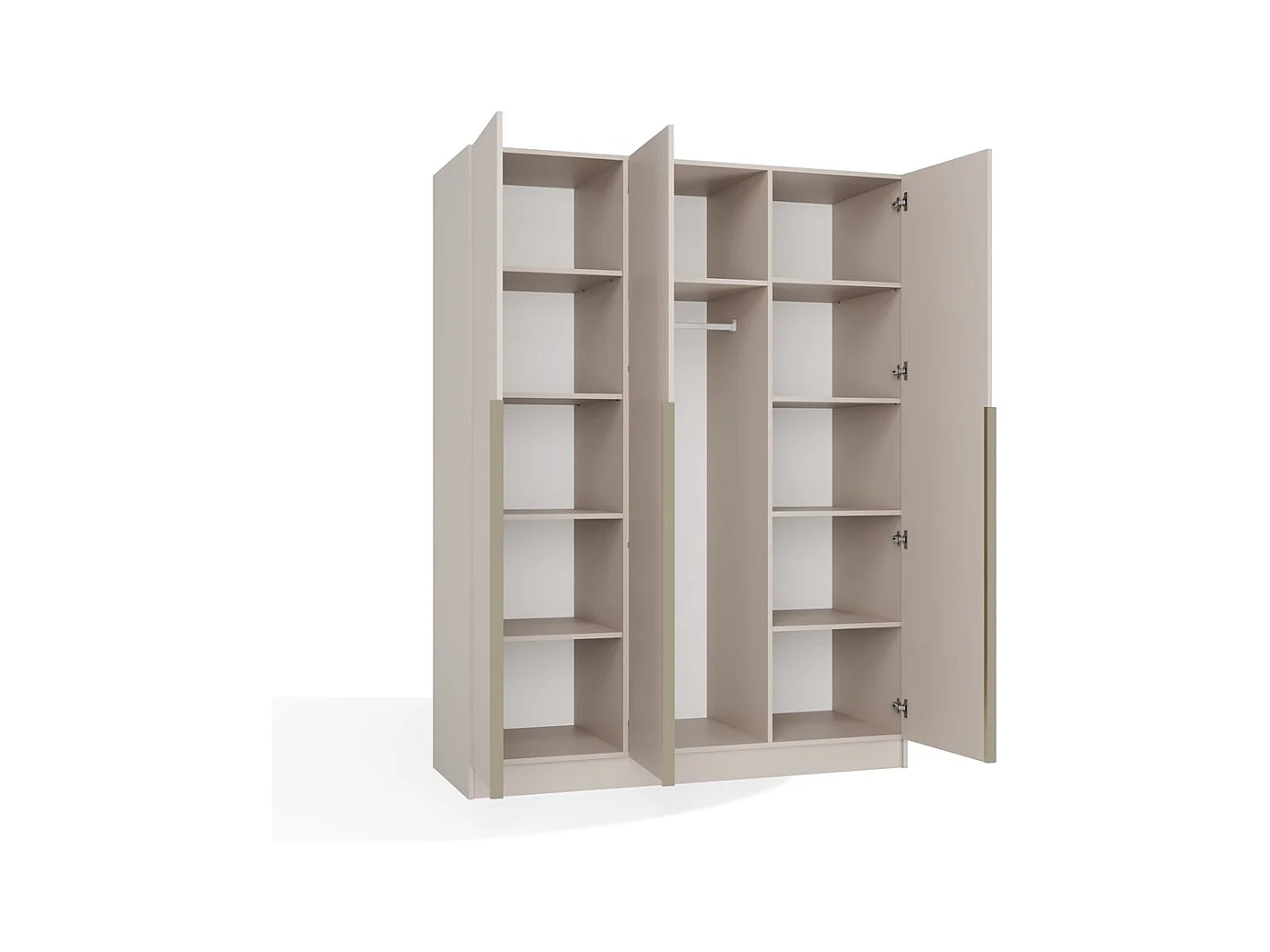 Szafa SENSO 3D | Kaszmir | 150x56,5x200 | Złote Uchwyty