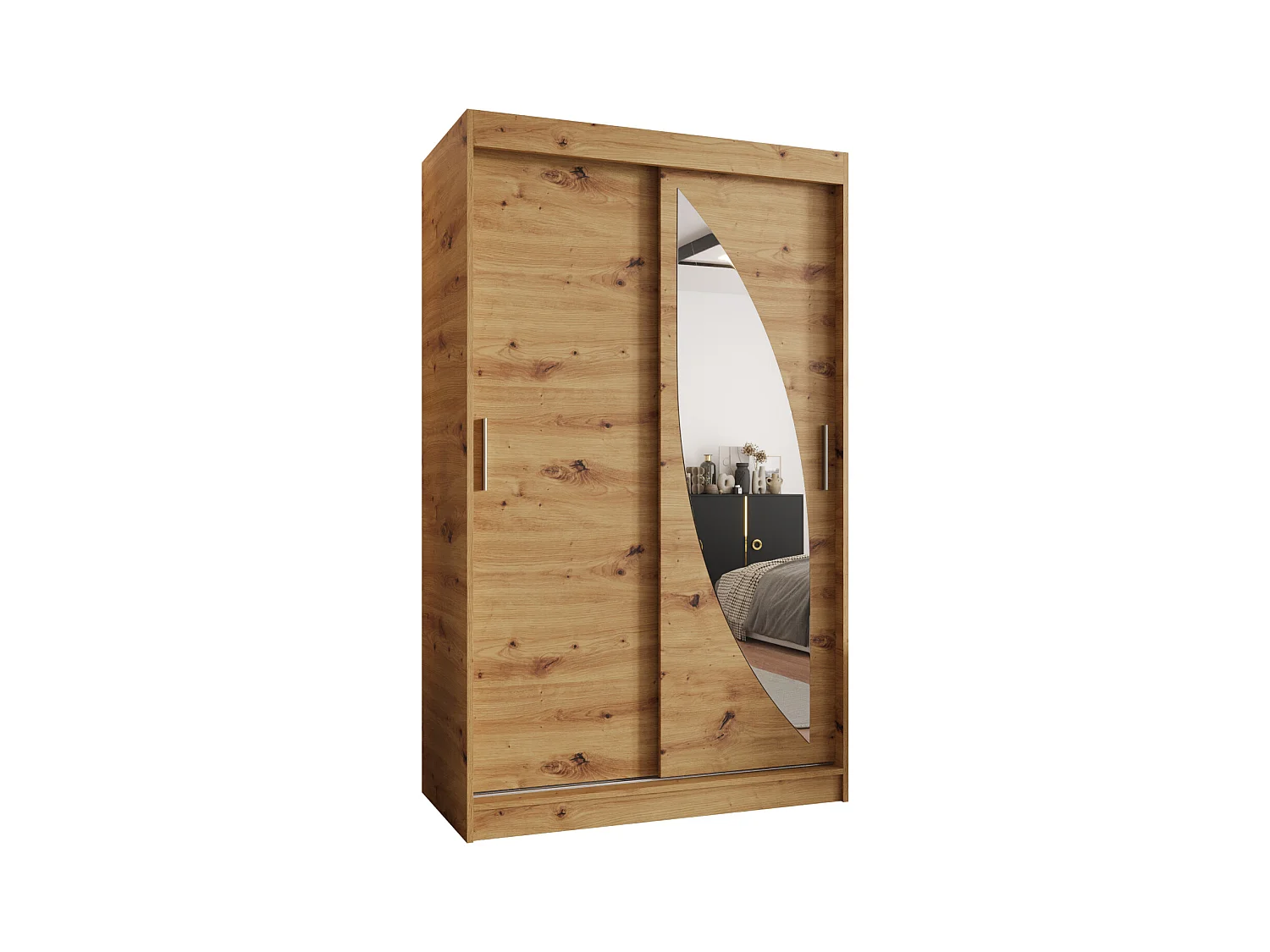 Armoire Milo À Portes Coulissantes 200/120/62 2 portes (Artisan)