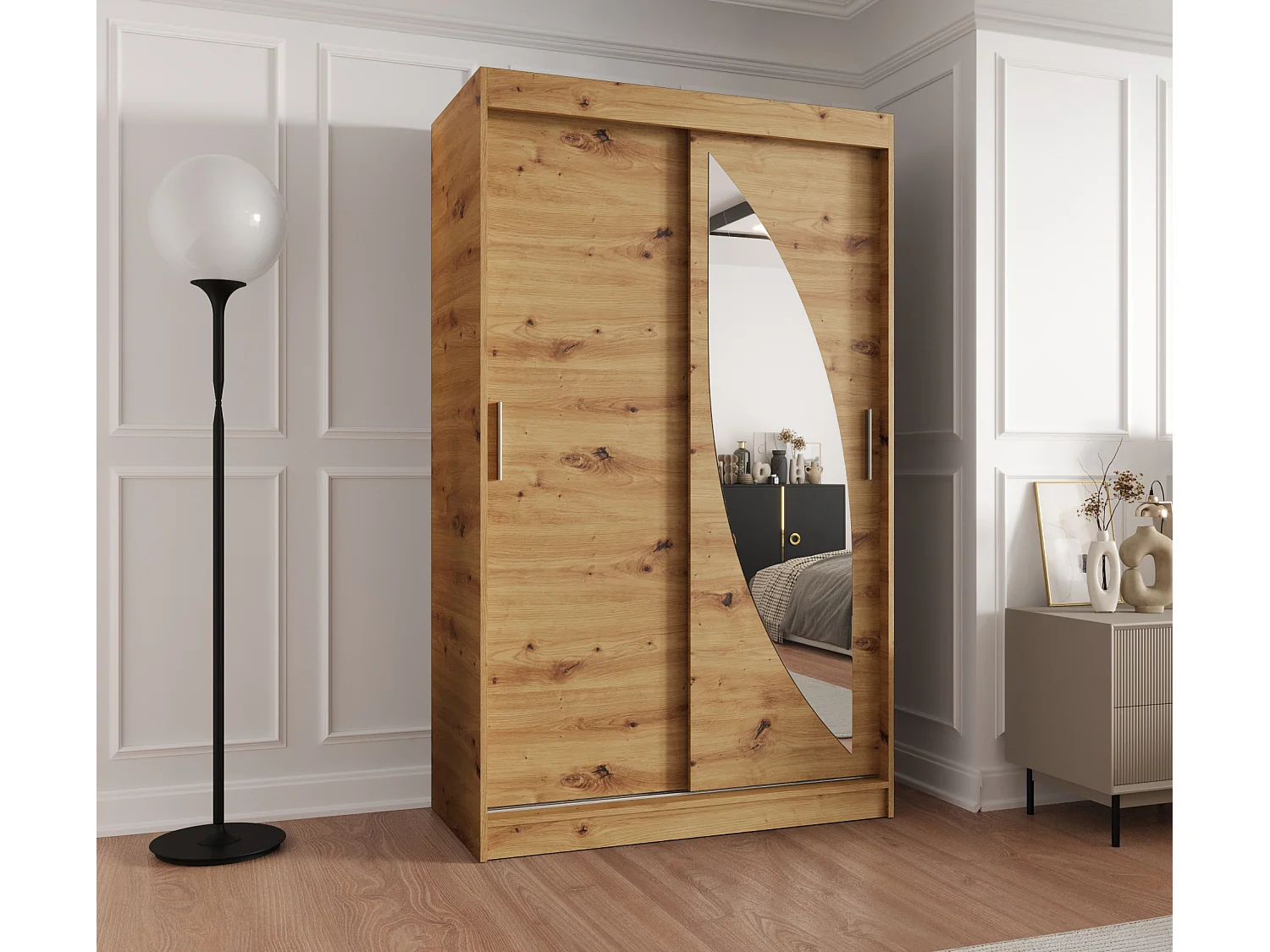 SCHWEBETÜRENSCHRANK MILO 200/120/62 2-Türig (Artisan)