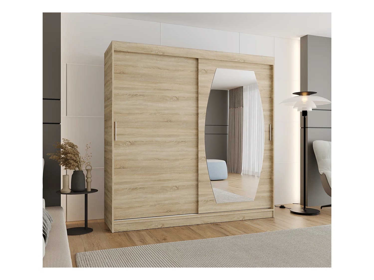 Armoire Rossa À Portes Coulissantes 200/200/62 2 portes (Sonoma)