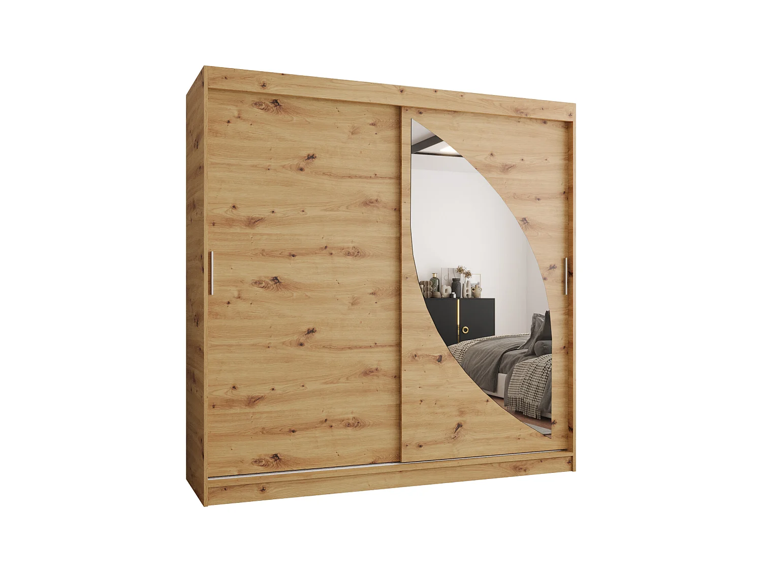 MILO kledingkast met schuifdeuren 200/200/62 2 deuren (artisan)