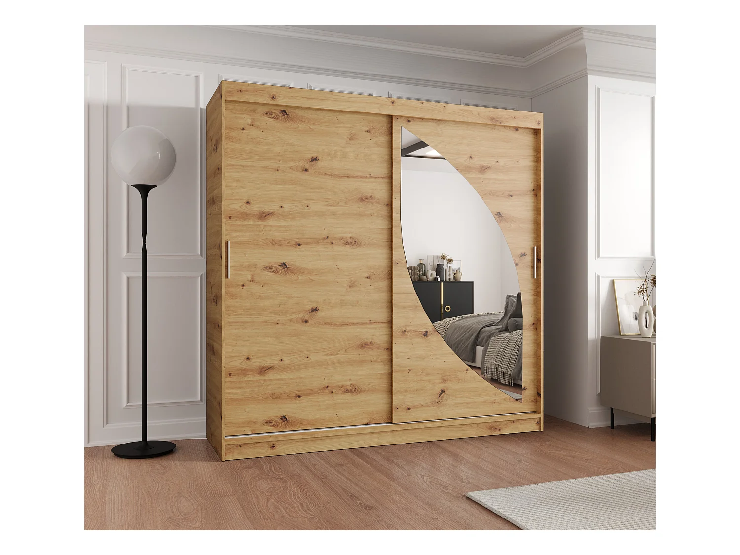 MILO kledingkast met schuifdeuren 200/200/62 2 deuren (artisan)