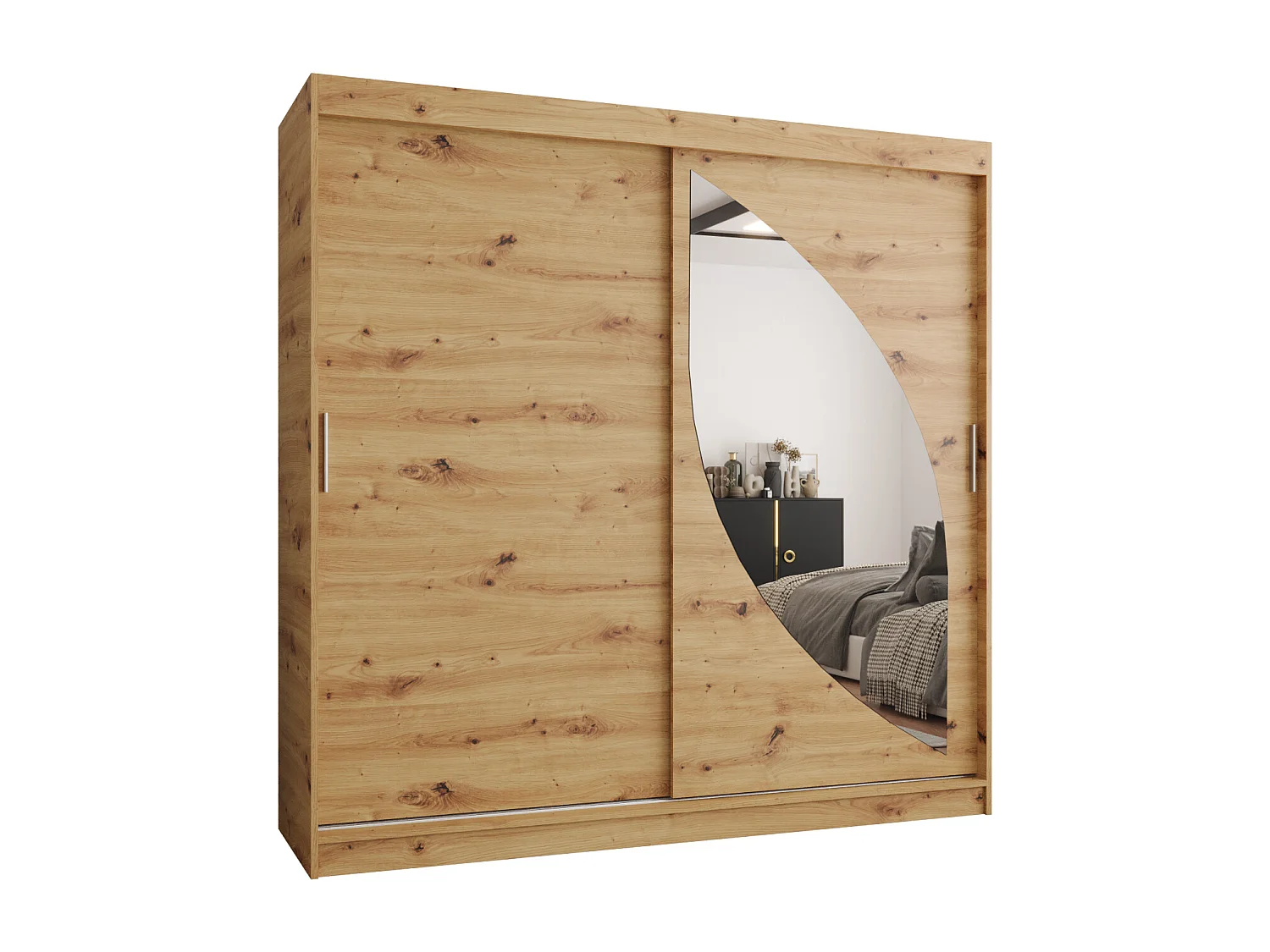 Armoire Milo À Portes Coulissantes 200/200/62 2 portes (Artisan)