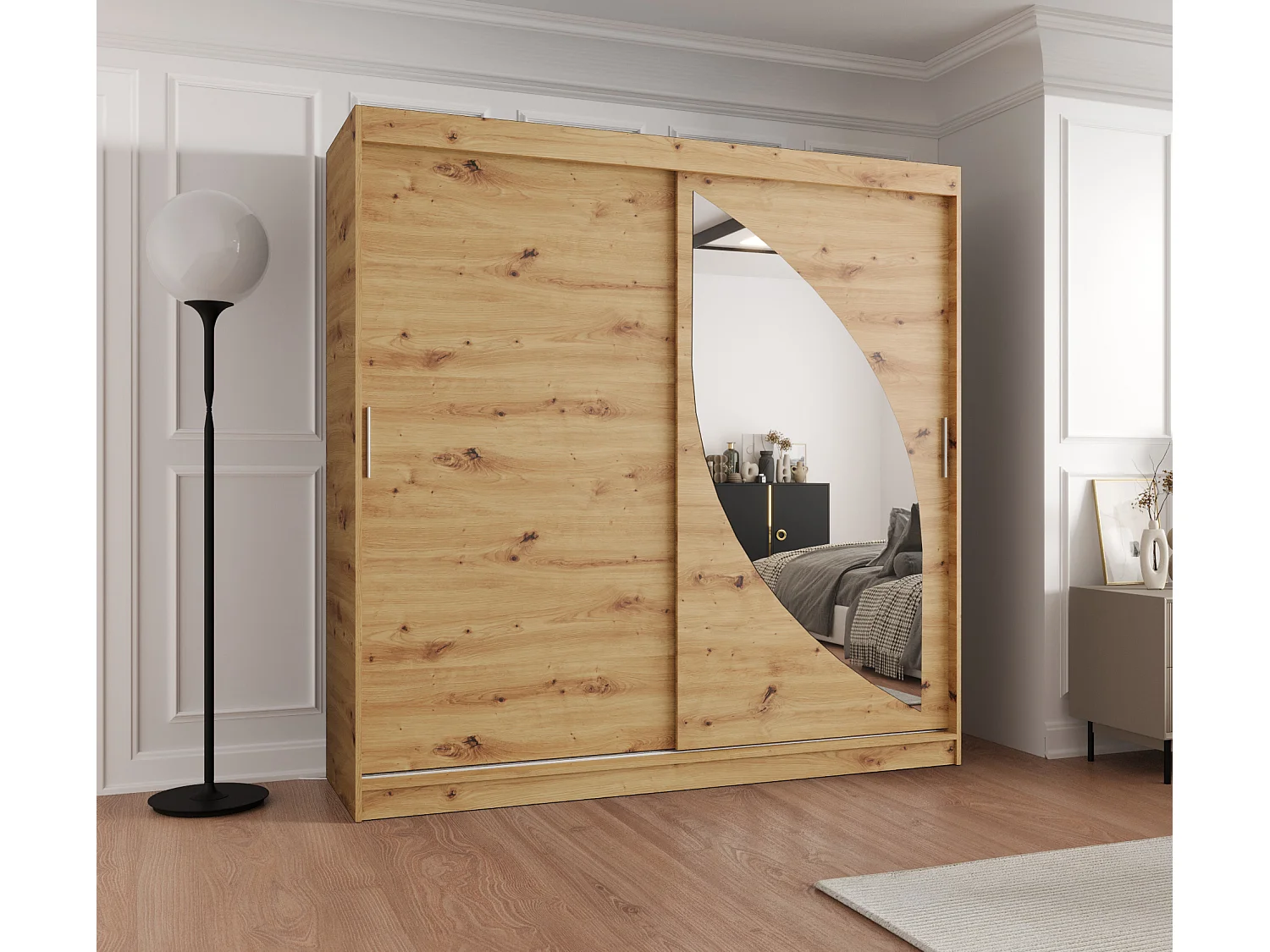 Armoire Milo À Portes Coulissantes 200/200/62 2 portes (Artisan)