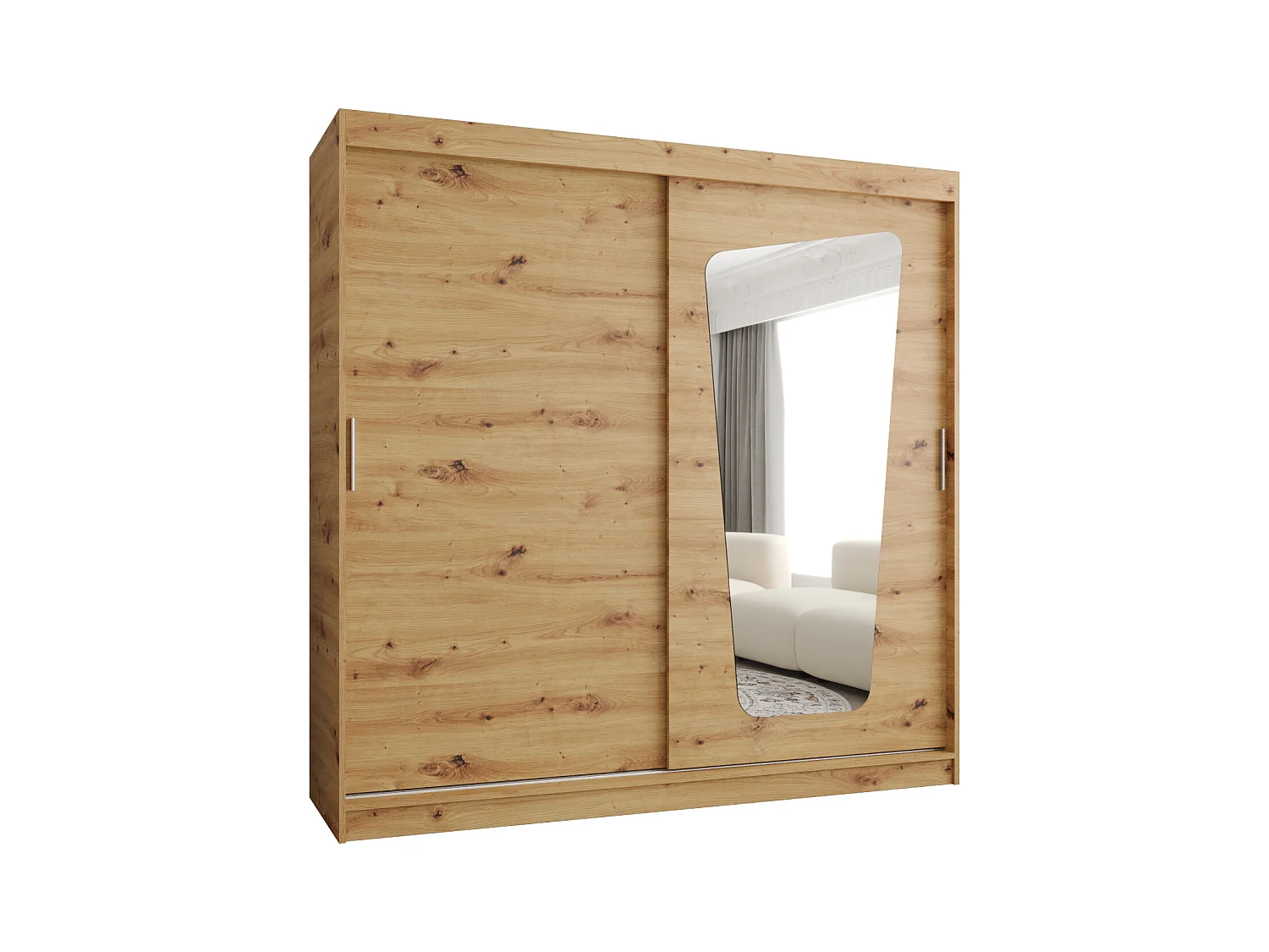 Armoire Moka À Portes Coulissantes 200/200/62 2 portes (Artisan)