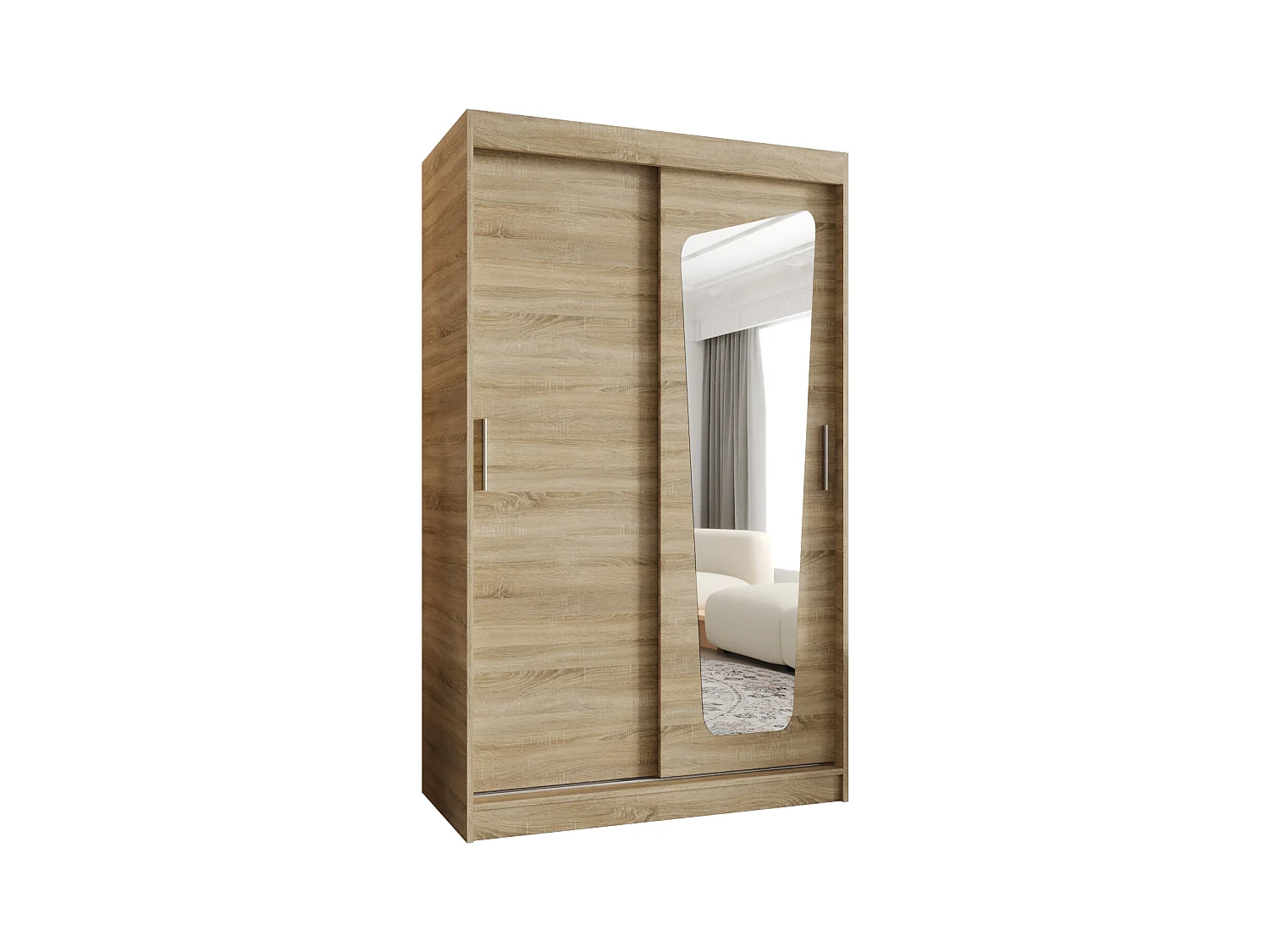 Armoire Moka À Portes Coulissantes 200/120/62 2 portes (Sonoma)
