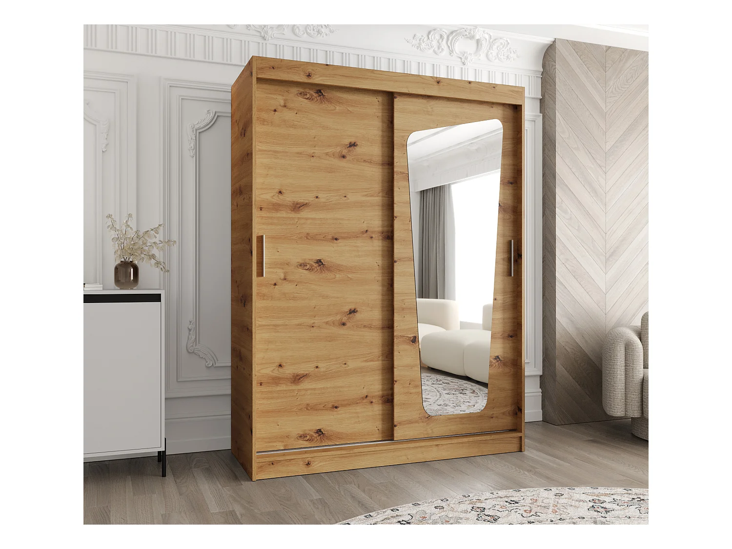 MOKA kledingkast met schuifdeuren 200/150/62 2 deuren (artisan)