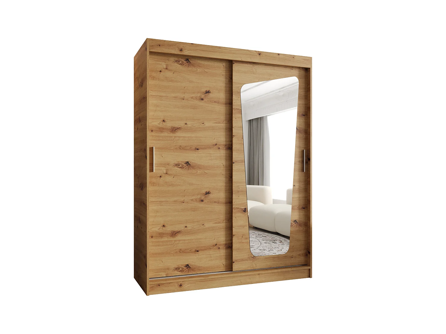 Armoire Moka À Portes Coulissantes 200/150/62 2 portes (Artisan)