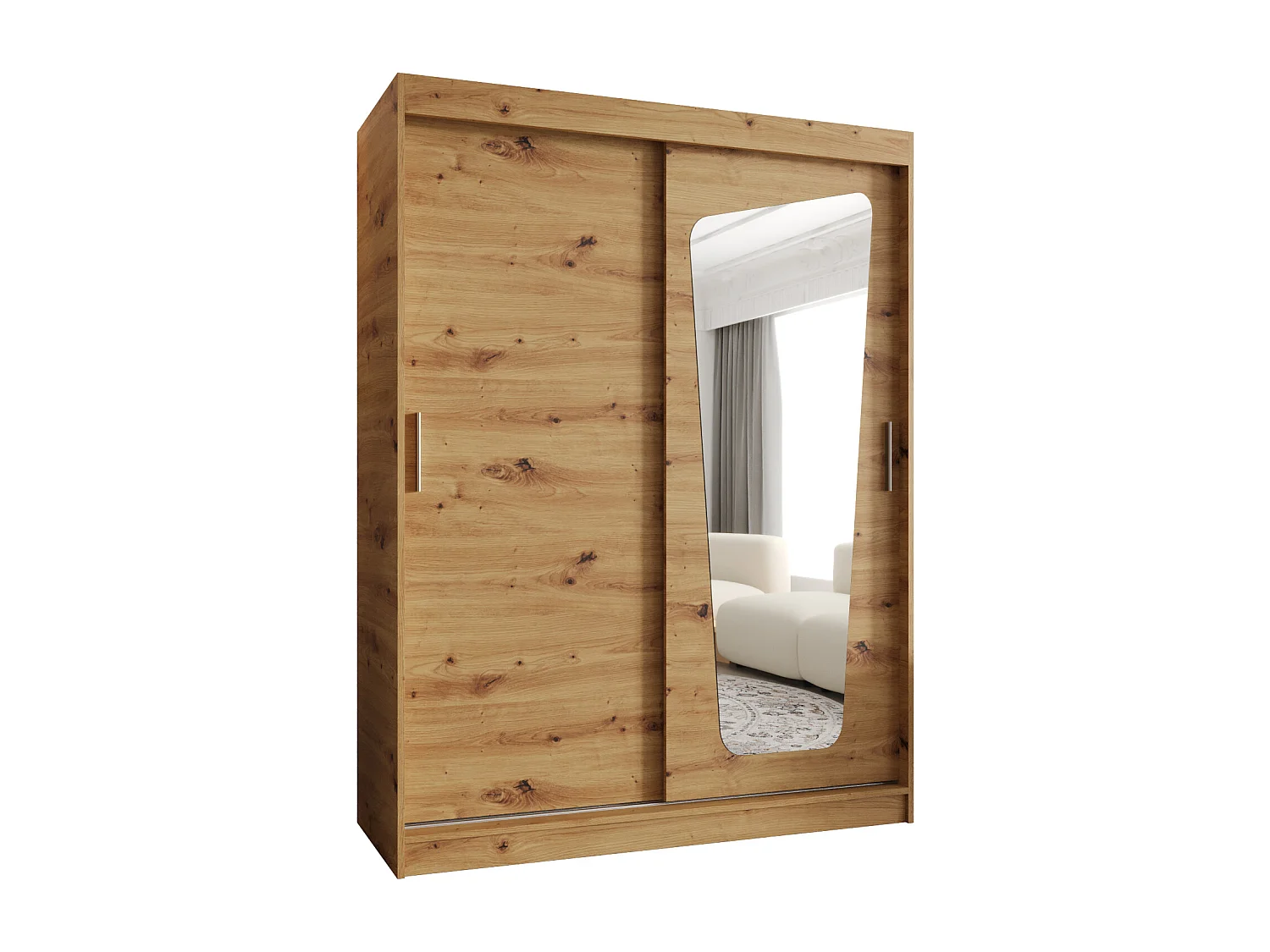 Armoire Moka À Portes Coulissantes 200/150/62 2 portes (Artisan)