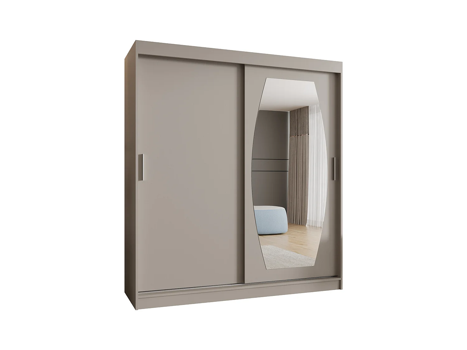 Armoire Rossa À Portes Coulissantes 200/180/62 2 portes (Cachemire)