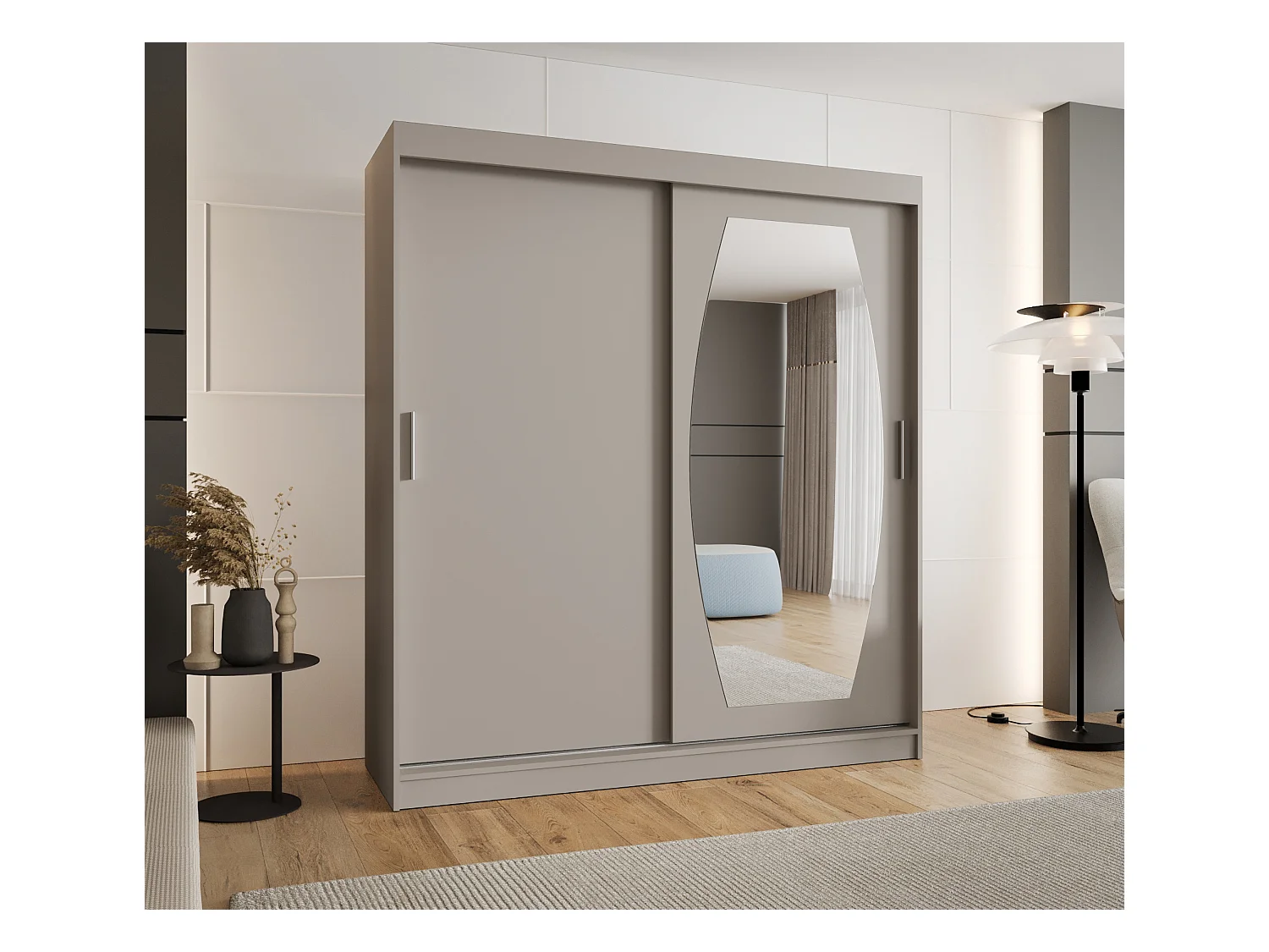 Armoire Rossa À Portes Coulissantes 200/180/62 2 portes (Cachemire)