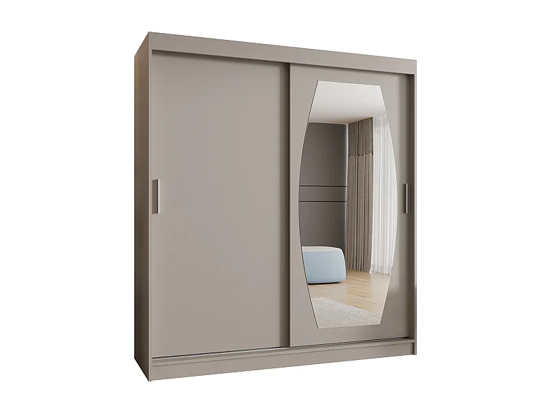 Armoire Rossa À Portes Coulissantes 200/180/62 2 portes (Cachemire)