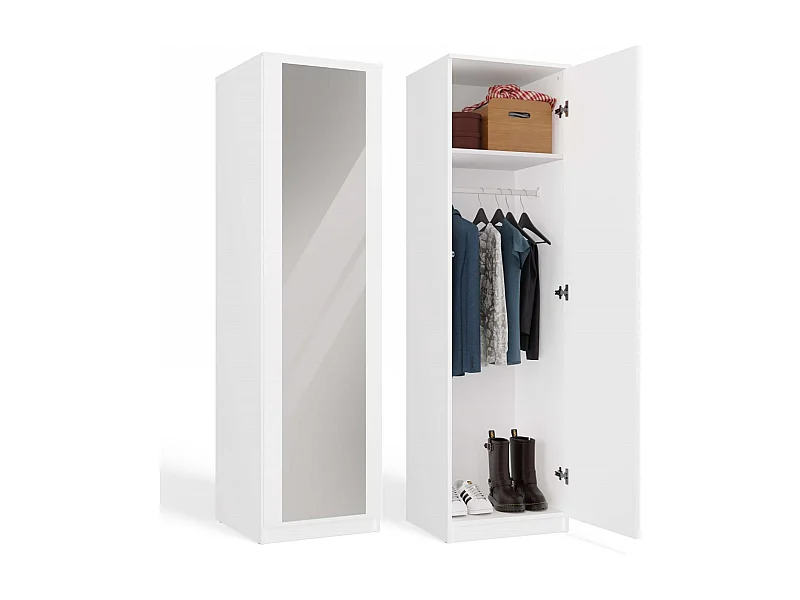 Szafa Malwa SD-50 |  Biała | 50x50x180 cm |Szafa z Systemem TIP-ON