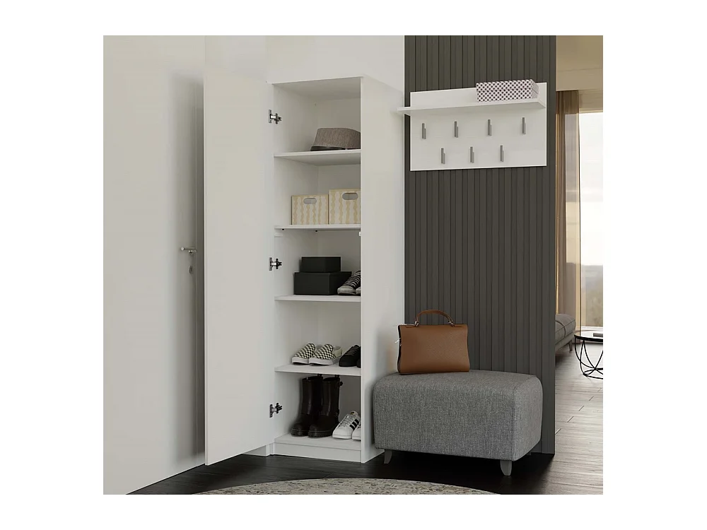 ESME - Armario sencillo con espejo para dormitorio - 50x50x180 - 1 puerta - Vestidor