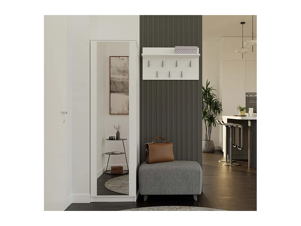 Szafa Malwa SD-50 |  Biała | 50x50x180 cm |Szafa z Systemem TIP-ON