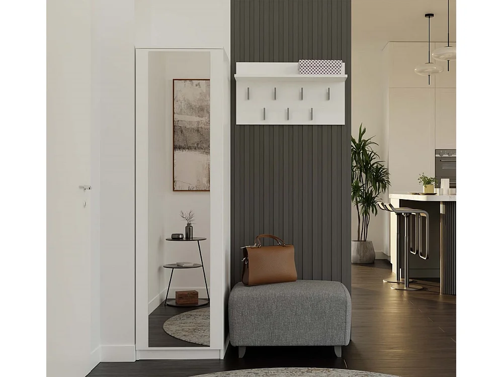 Szafa Malwa SD-50 |  Biała | 50x50x180 cm |Szafa z Systemem TIP-ON