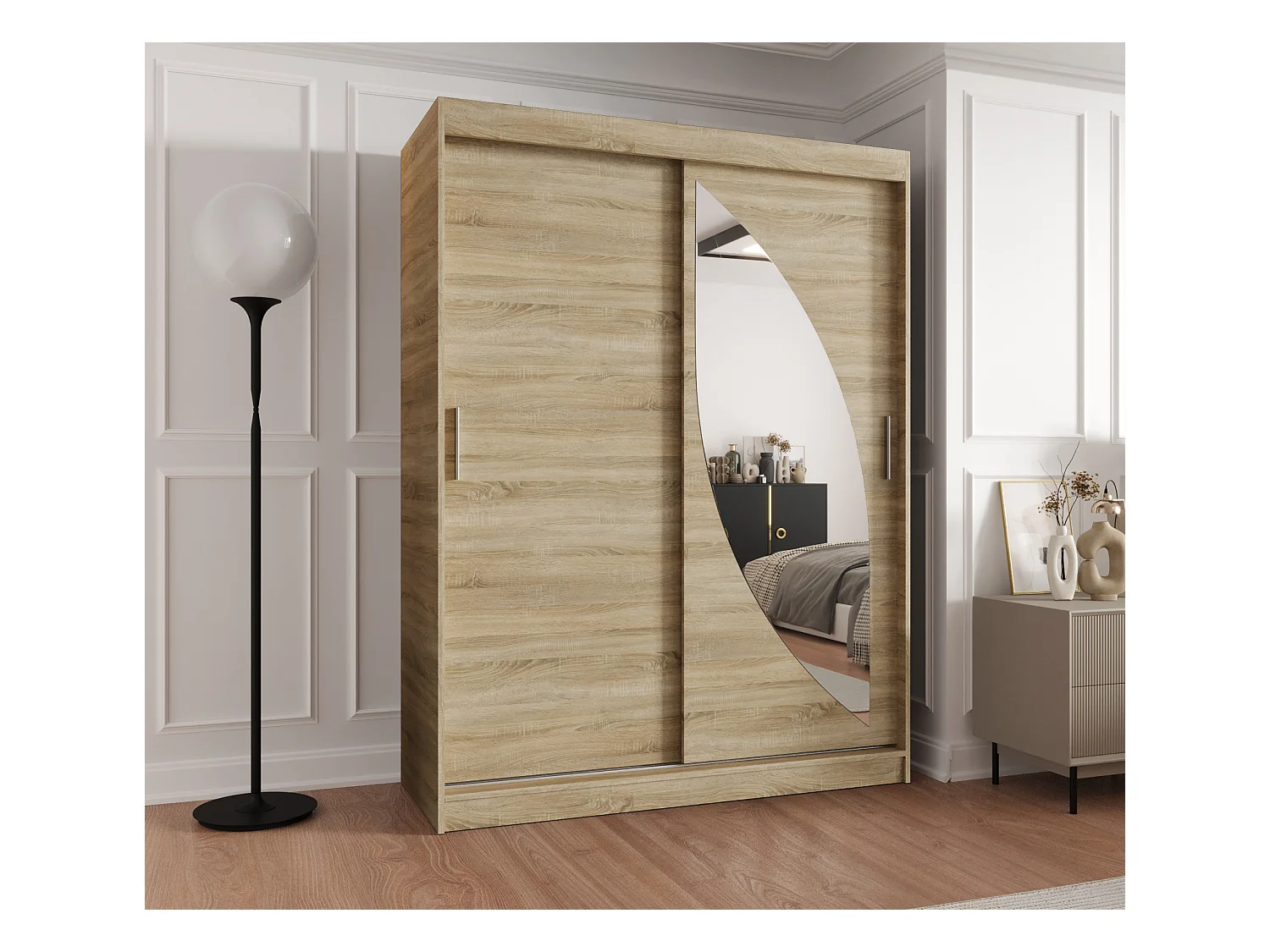 Armoire Milo À Portes Coulissantes 200/150/62 2 portes (Sonoma)