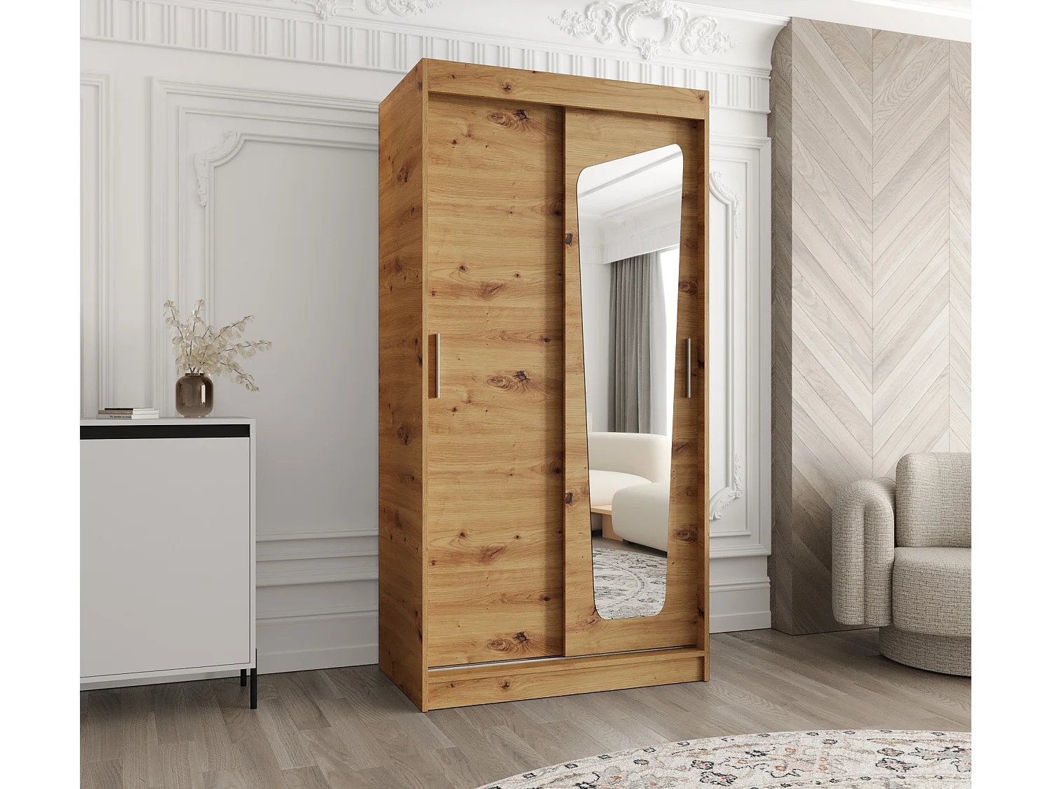 MOKA kledingkast met schuifdeuren 200/100/62 2 deuren (artisan)