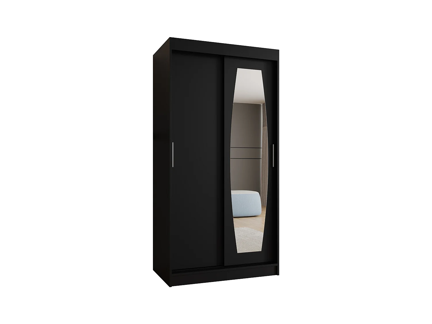 Armoire Rossa À Portes Coulissantes 200/100/62 2 portes (Noir)