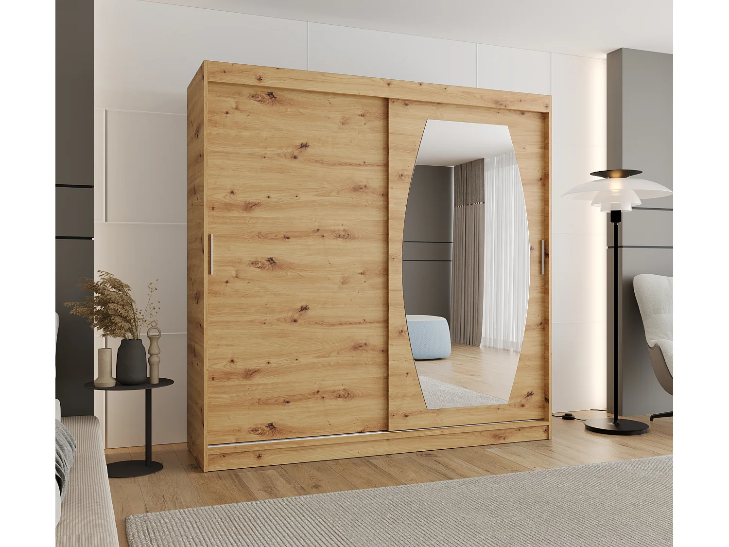 Armoire Rossa À Portes Coulissantes 200/200/62 2 portes (Artisan)