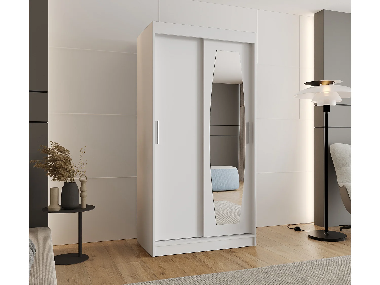 Armoire Rossa À Portes Coulissantes 200/100/62 2 portes (Blanc)