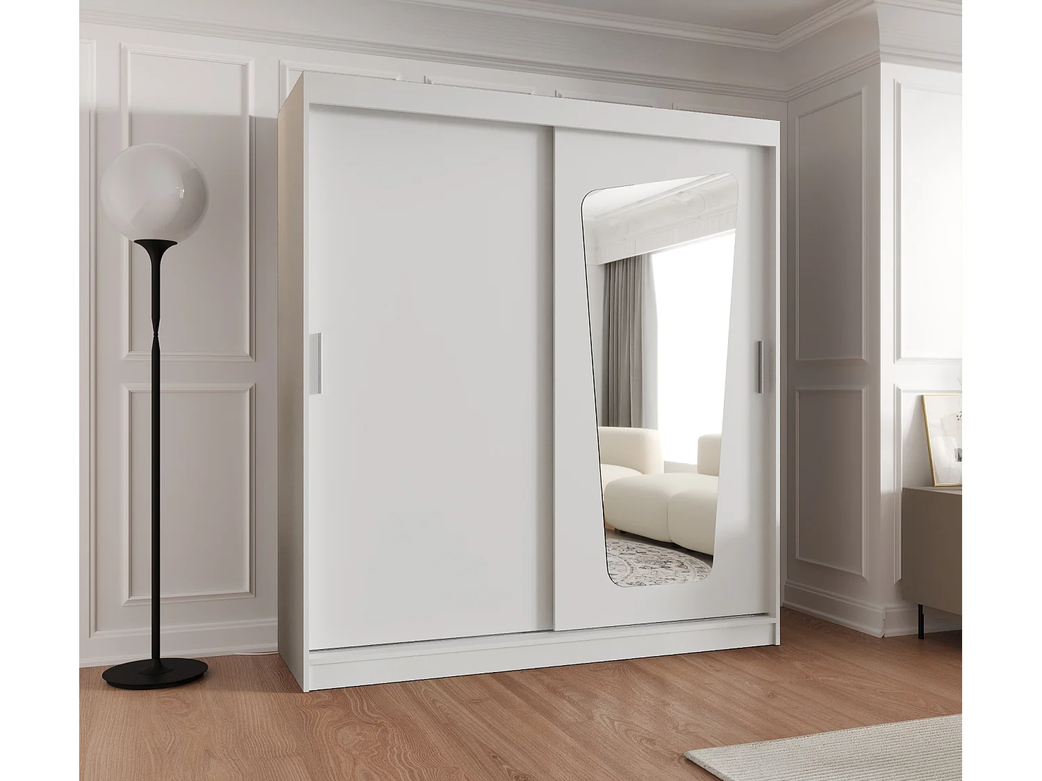 Armario MOKA de puertas correderas 200/180/62 2 puertas (blanco)