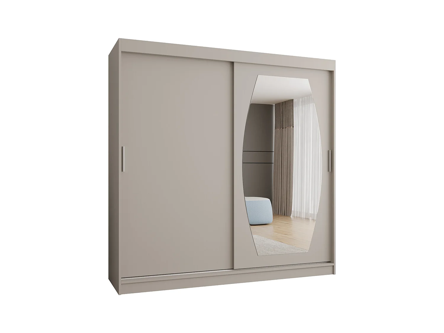 Armoire Rossa À Portes Coulissantes 200/200/62 2 portes (Cachemire)