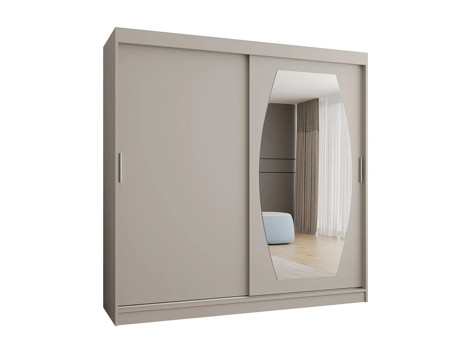 Armoire Rossa À Portes Coulissantes 200/200/62 2 portes (Cachemire)