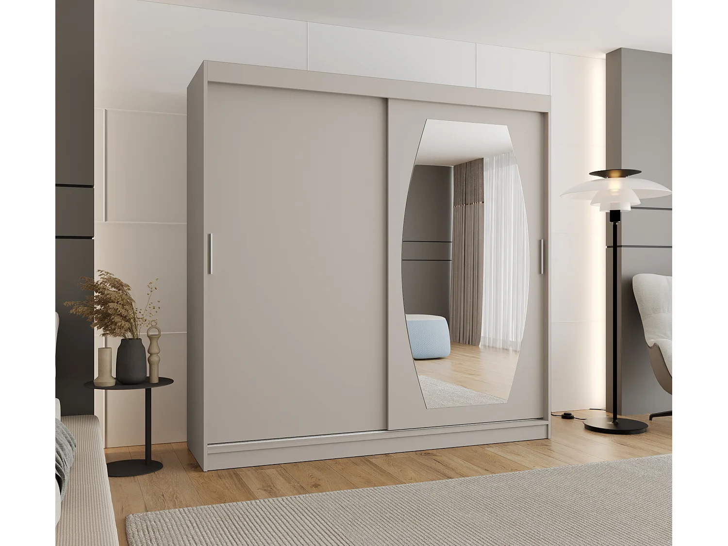 Armoire Rossa À Portes Coulissantes 200/200/62 2 portes (Cachemire)